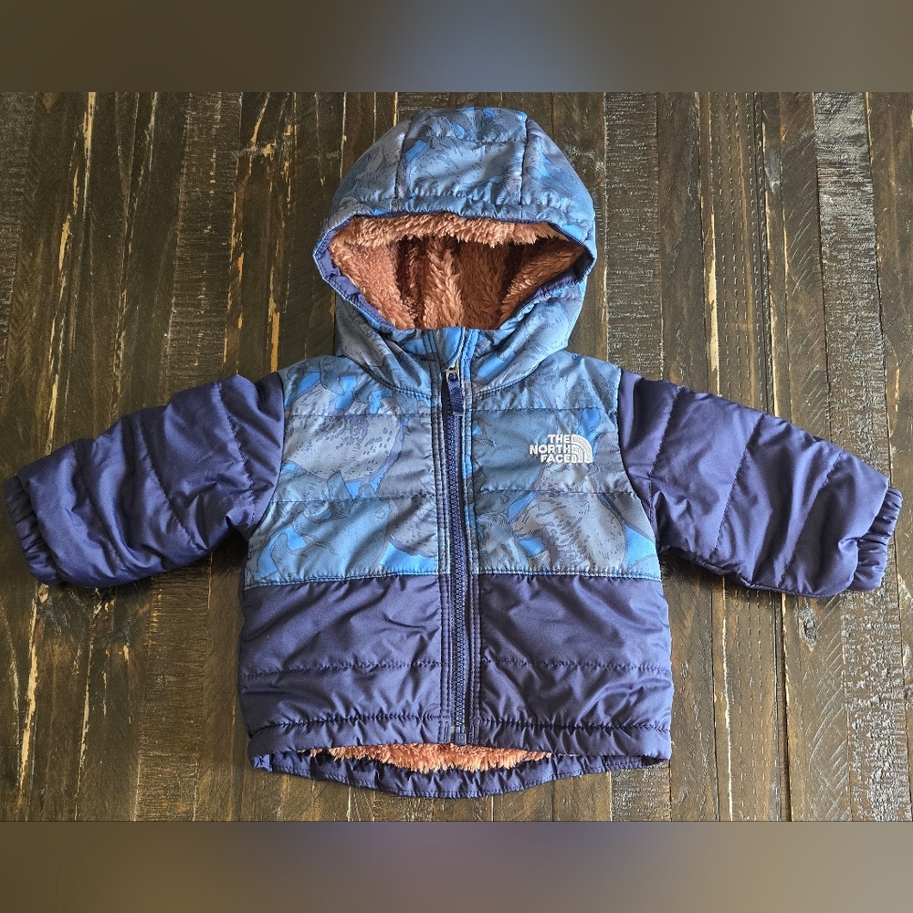 The North Face Baby Reversible Mt Chimbo Full-Zip Hooded Jacket Size 3-6M